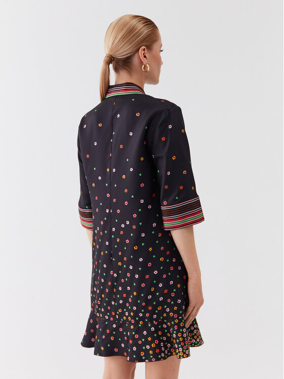 Red Valentino Red Valentino Každodenné šaty 2R3VAGU5 Čierna Relaxed Fit