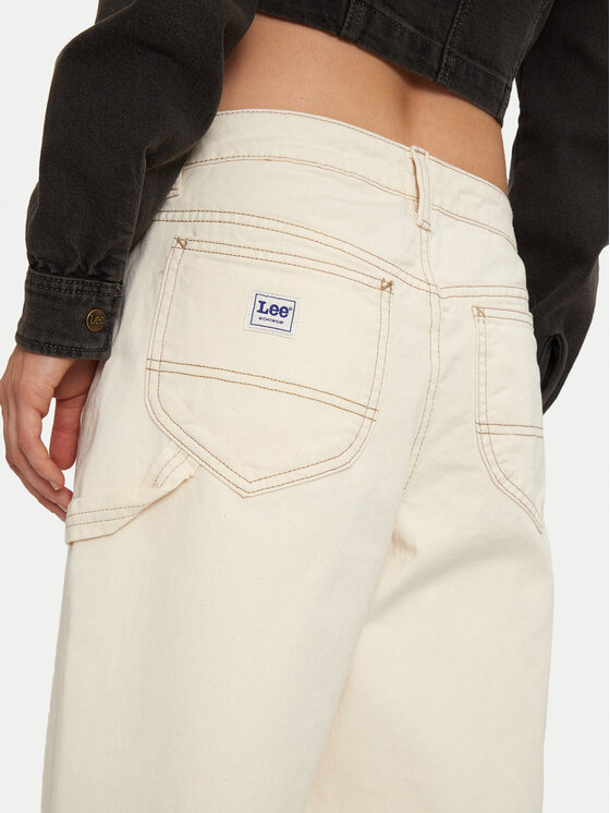 Lee Lee Jeansy Carpenter 112355552 Écru Loose Fit
