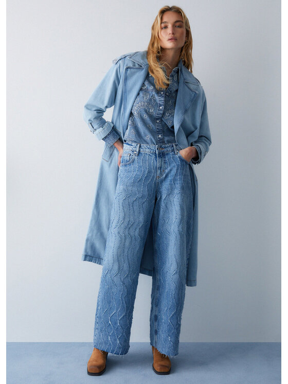 Liu Jo Liu Jo Trench UA6174D031979011 Blu Regular Fit