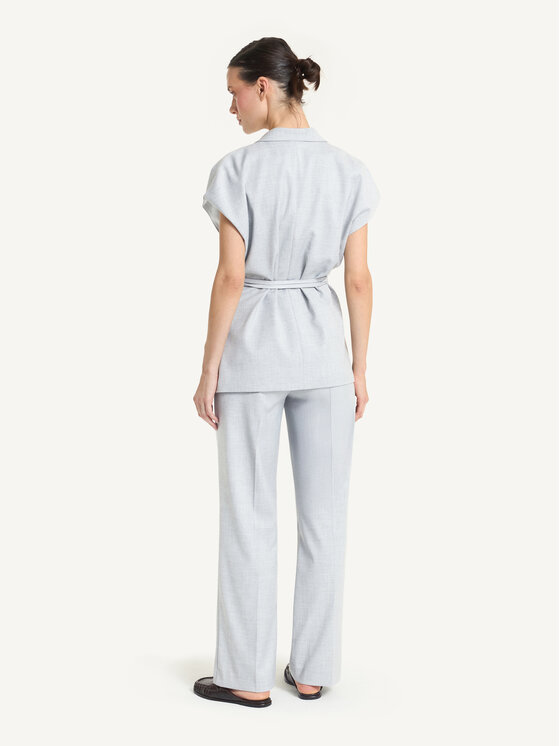 KMX KMX Kamizelka 193080020 Szary Fitted Fit