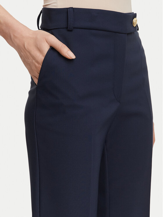 Rinascimento Rinascimento Medžiaginės kelnės CFC0131088003 Tamsiai mėlyna Regular Fit