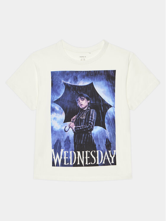 Dziewczęcy T-Shirt NAME IT, Rozmiar 134/140, Biały, 13228850