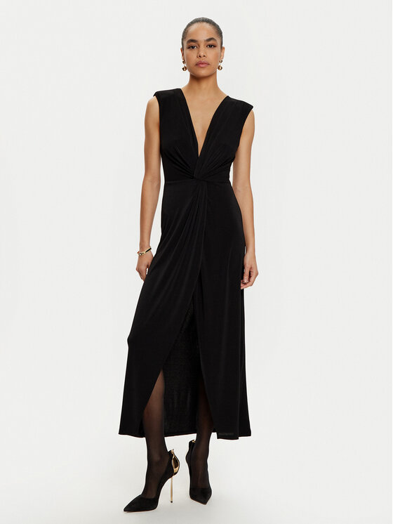 ViCOLO ViCOLO Vakarinė suknelė US0029 Juoda Regular Fit