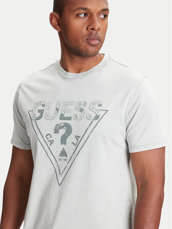 Guess Guess Marškinėliai M5YI42 KBW41 Žalia Regular Fit