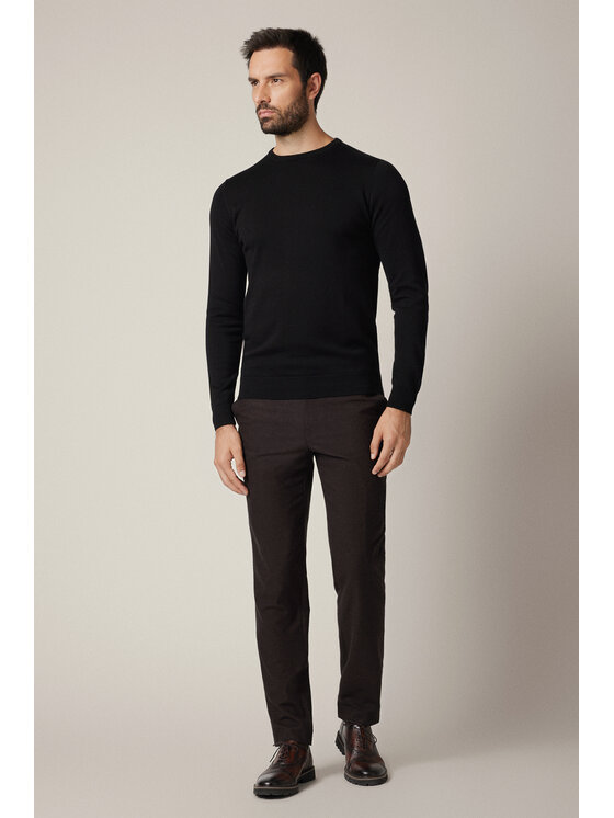 Lancerto Lancerto Sweter Joakim SW073225000048 Czarny Regular Fit