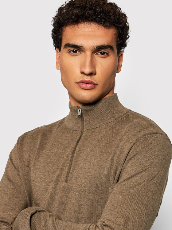 Selected Homme Selected Homme Sweter Berg 16074687 Brązowy Regular Fit