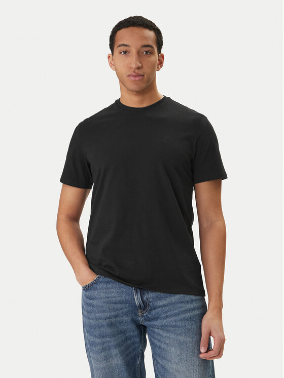 Calvin Klein Jeans Tricou Classic Monogram LV04RD254G Negru Regular Fit