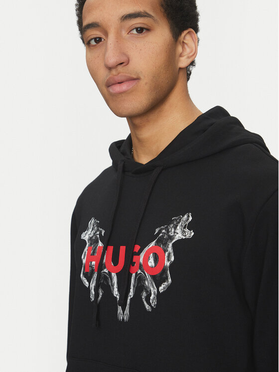 HUGO HUGO Džemperis Dueleyo 50530580 Juoda Regular Fit