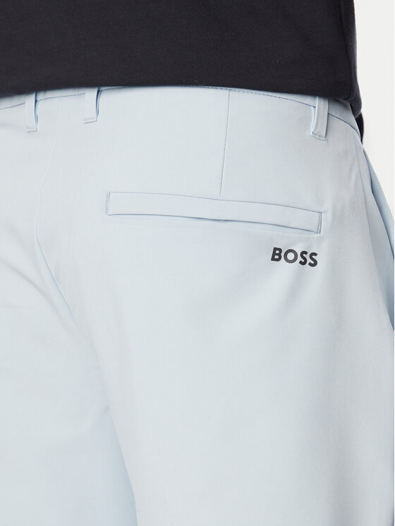 BOSS BOSS Šortky z materiálu S Commuter 10.5 Inch 50540337 Světle modrá Slim Fit