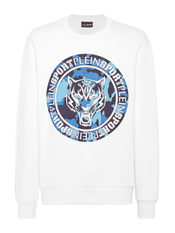 Plein Sport Plein Sport Longsleeve 13089 Biały Regular Fit