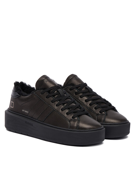 D.A.T.E. D.A.T.E. Снікерcи Hill Low Fur Platform W431-HPF-MN Чорний