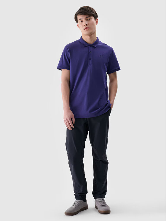 4F 4F Polokošile 4FWMM00TPTSM367-31S Modrá Regular Fit