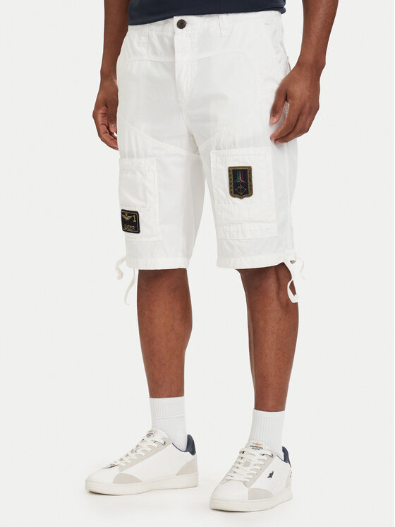 Aeronautica Militare Aeronautica Militare Шорти з тканини 261BE0041UCT01122 Білий Regular Fit