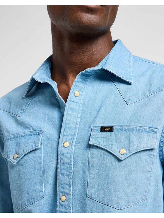 Lee Lee Koszula jeansowa 112365766 Niebieski Regular Fit