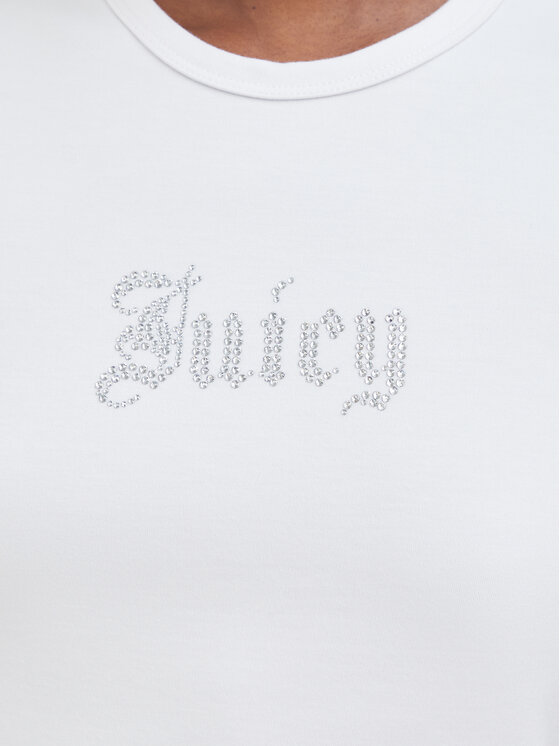 Juicy Couture Juicy Couture T-Shirt JCWCT226326 Biały Slim Fit