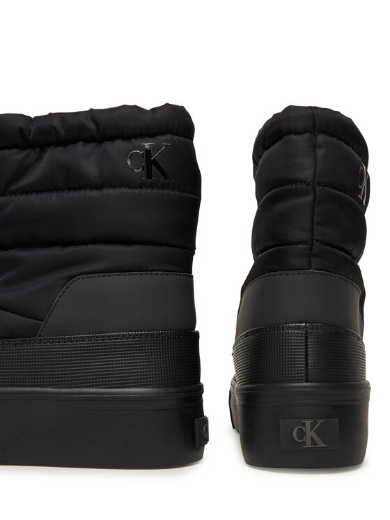 Calvin Klein Calvin Klein Cizme de zăpadă Vulc Flatf Snowboot Nylon Mix Mg YW0YW01977 Negru