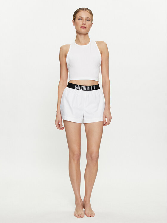 Calvin Klein Swimwear Calvin Klein Swimwear Top KW0KW02481 Biela Slim Fit