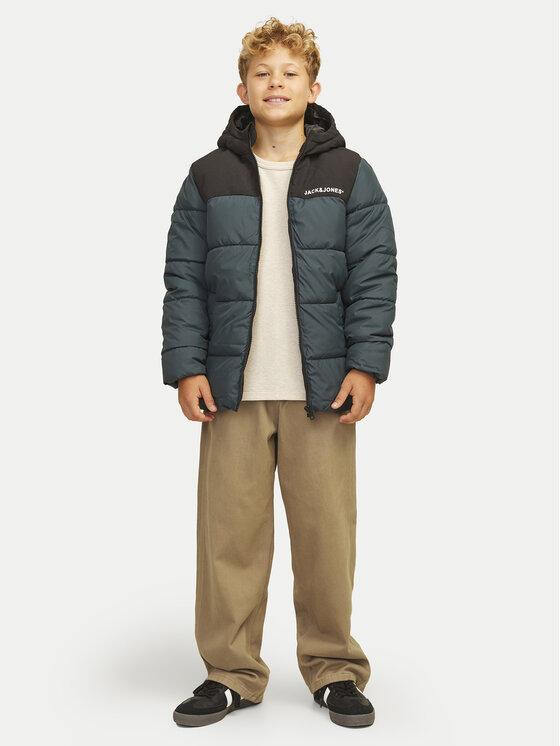 Jack & Jones Junior Jack & Jones Junior Spodnie materiałowe Alex 12262926 Brązowy Loose Fit