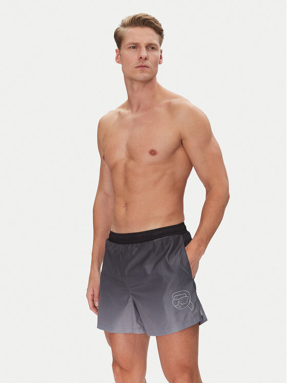 KARL LAGERFELD KARL LAGERFELD Шорти для плавання A1M46057 Чорний Regular Fit