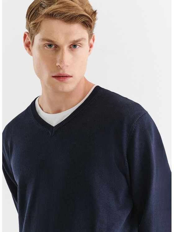 Pako Lorente Pako Lorente Sweter P23WB-2X-011 Granatowy Classic Fit