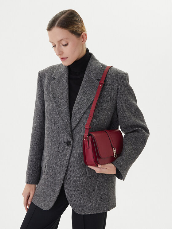 Tommy Hilfiger Tommy Hilfiger Дамска чанта Th Libre Flap Crossover AW0AW17723 Бордо