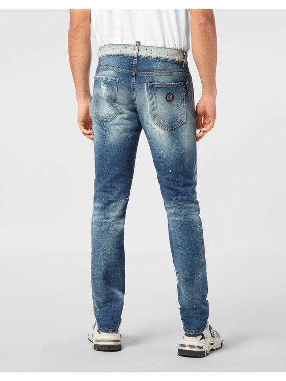 PHILIPP PLEIN PHILIPP PLEIN Jeansy 21677 Niebieski jasny Straight Leg