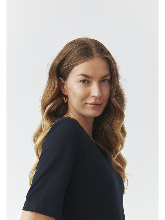 TATUUM TATUUM Úpletové šaty ARIA 2 Tmavomodrá Flare Fit