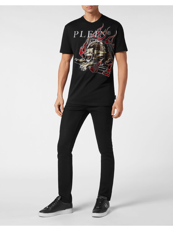 PHILIPP PLEIN PHILIPP PLEIN Tričko 15495 Čierna Regular Fit
