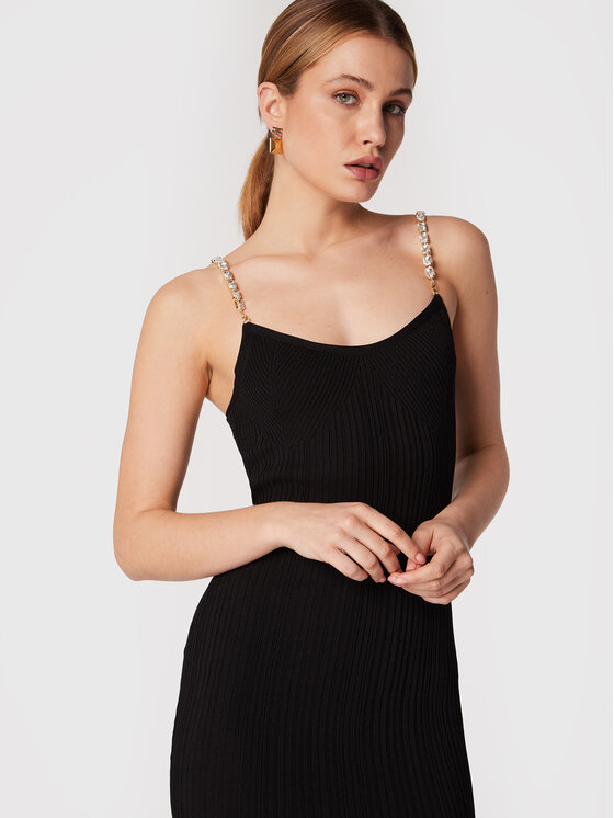 Elisabetta Franchi Elisabetta Franchi Φόρεμα κοκτέιλ AM-78S-27E2-V360 Μαύρο Slim Fit