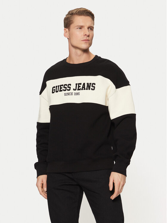 Guess Jeans Mikina M4BQ39 K9V31 Čierna Classic Fit