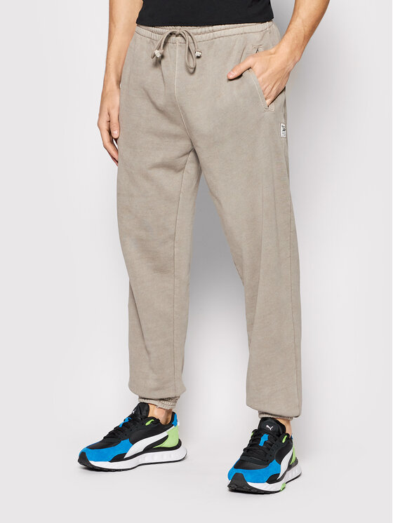 Reebok Reebok Spodnie dresowe HB5969 Szary Regular Fit