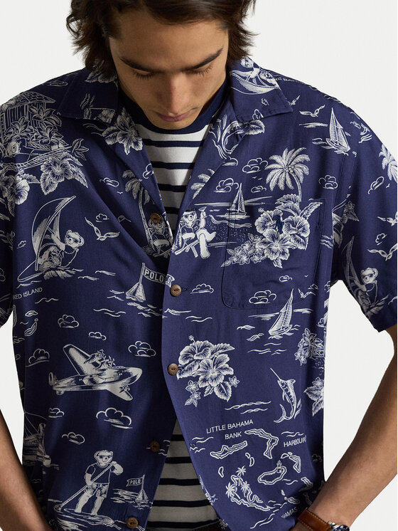 Polo Ralph Lauren Polo Ralph Lauren Koszula 710B14282001 Granatowy Classic Fit
