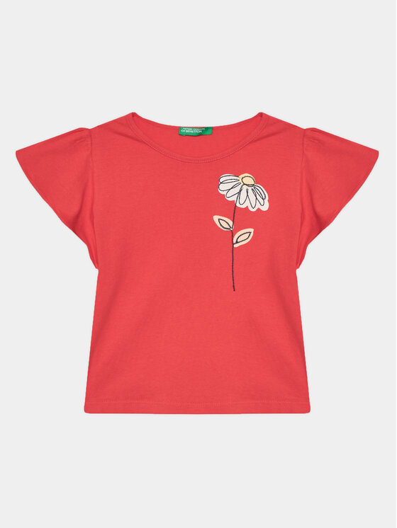 United Colors Of Benetton United Colors Of Benetton Majica 3096G10DY Rdeča Regular Fit