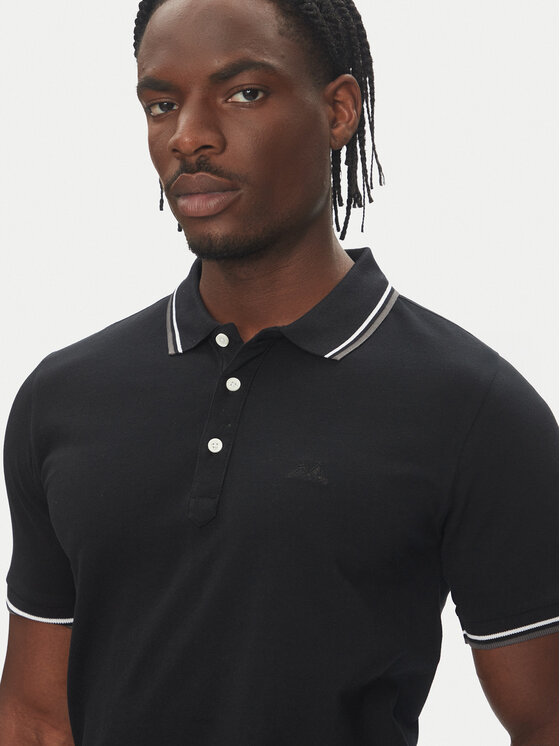 Lindbergh Lindbergh Polokošeľa 30-404010 Čierna Relaxed Fit