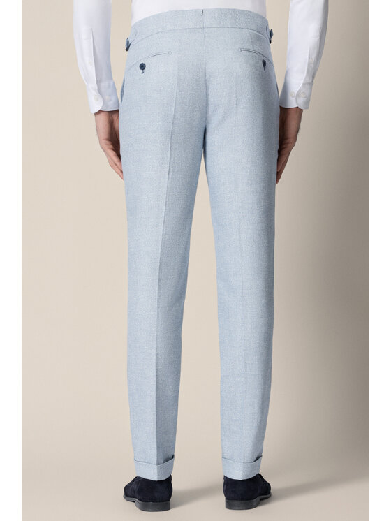 Lancerto Lancerto Spodnie materiałowe Paullo Błękitne SP131126000005 Niebieski Slim Fit