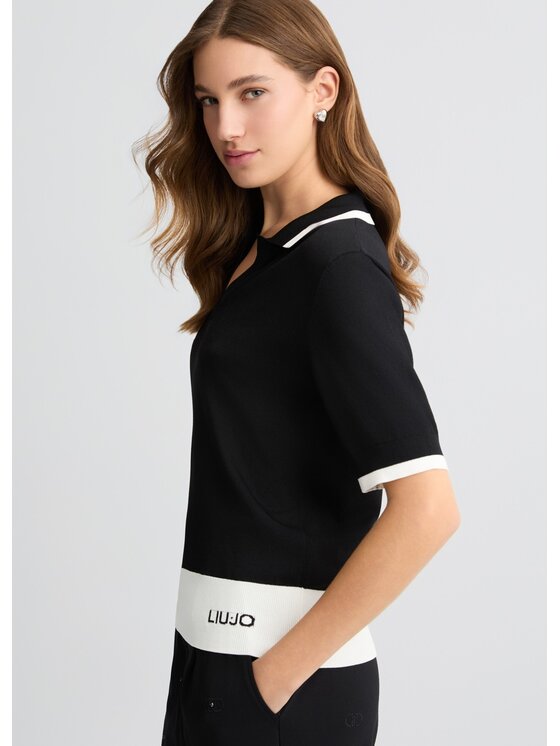 Liu Jo Liu Jo Bluza TA5093MS022A6882 Czarny Regular Fit