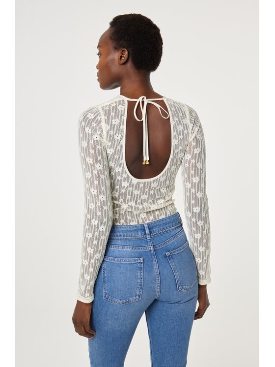 Fabienne Chapot Fabienne Chapot Top 5965-1607-101 Beżowy Slim Fit