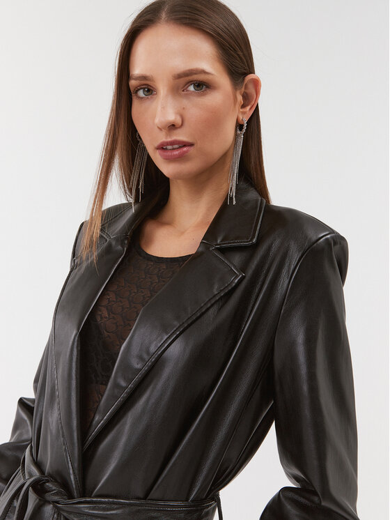 Guess Guess Тренч W3BL64 WF8P0 Чорний Regular Fit