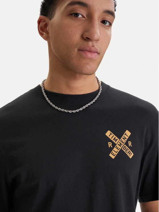 Element Element T-Shirt Timber Freight Train ELYZT00573 Czarny Regular Fit