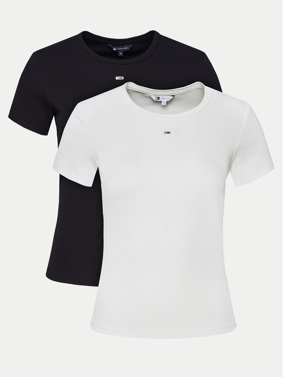 Tommy Jeans Tommy Jeans Set dveh majic DW0DW21430 Pisana Slim Fit