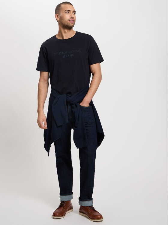 Cross Jeans Cross Jeans T-Shirt 16119-310 Granatowy Regular Fit