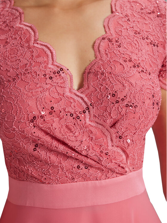 Swing Swing Kokteilinė suknelė 5AG11100 Rožinė Regular Fit
