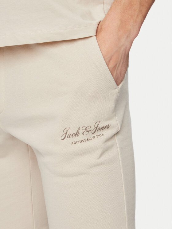 Jack & Jones Jack & Jones Completo T-shirt e pantaloncini Archive 12297642 Beige Relaxed Fit