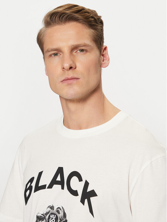 HUGO HUGO T-krekls Dostalgi 50530684 Balts Relaxed Fit