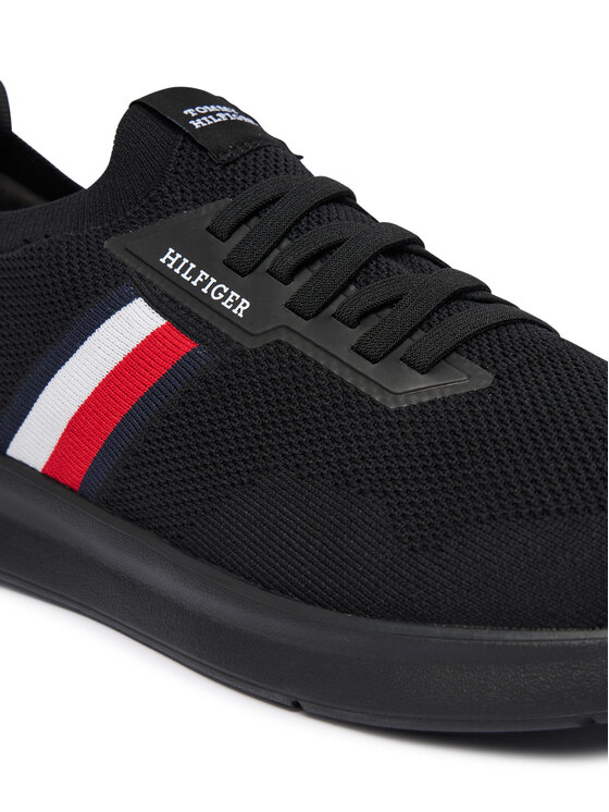 Tommy Hilfiger Tommy Hilfiger Sportcipők Lightweight Knitted Runner FM0FM05756 Fekete