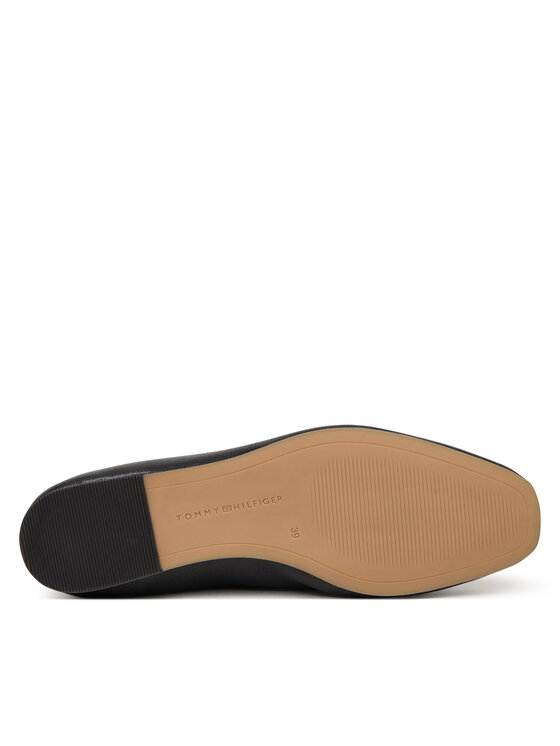 Tommy Hilfiger Tommy Hilfiger Baleriinad Soft Leather Ellastic Ballerina FW0FW09245 Must
