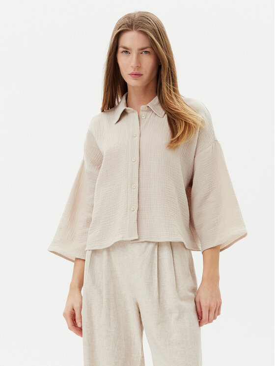 Vero Moda Vero Moda Cămașă Natali 10279685 Bej Standard Fit