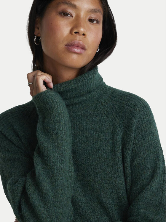 Pieces Pieces Pletena obleka Ellen 17119500 Zelena Regular Fit