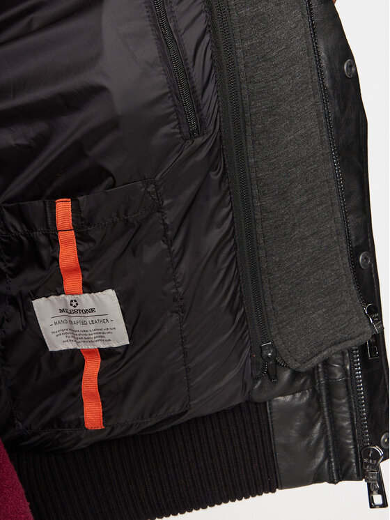 Milestone Milestone Giacca di pelle Wesley 431040 21085 Nero Regular Fit