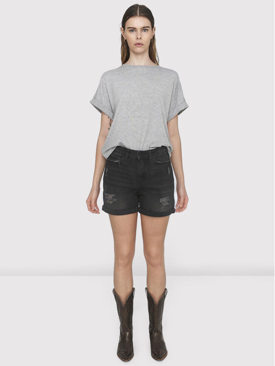 Noisy May Noisy May Szorty jeansowe Smiley 27010865 Czarny Regular Fit